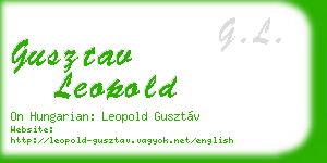 gusztav leopold business card